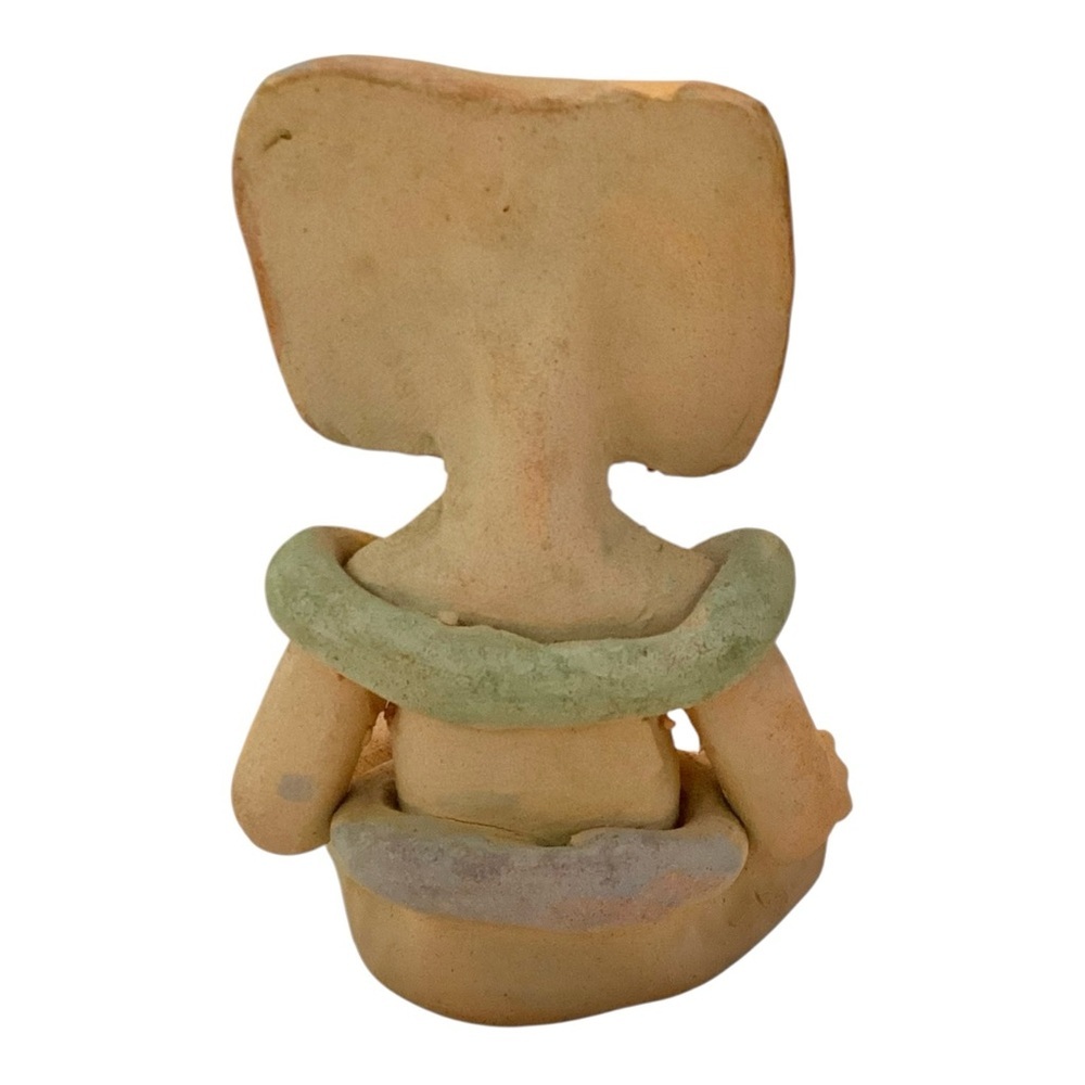 Handcrafted Terracotta Figurine - Brown and Green - Picture 5 of 7